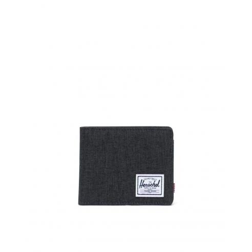 Herschel Roy Coin Wallet Black Crosshatch RFID