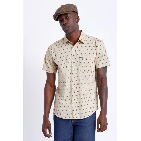 Camisa Brixton Charter print Off white/Charcoal