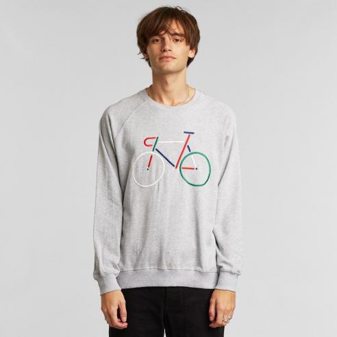 Dedicated Malmoe Color Bike Grey Melange Sweatshirt