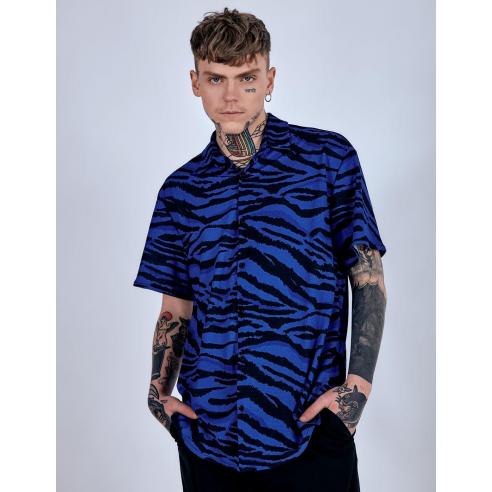 Le Crane Keith Zebra blue Unisex Shirt
