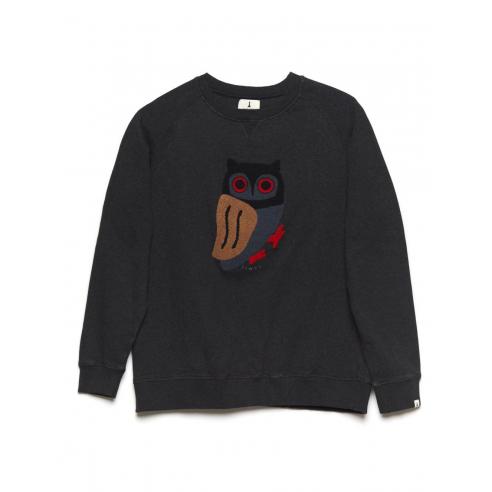 Tiwel Owl Pirate Black Melange Sweatshirt