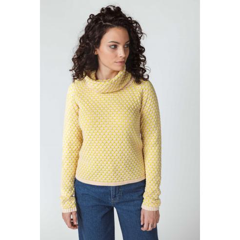 SKFK Igorre Cream and Yellow Sweater