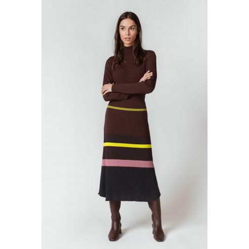 SKFK Ainara Dark Brown Skirt