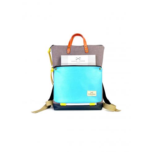Daniel Chong Book Holder Waterproof Black/Sand/Turquoise Backpack