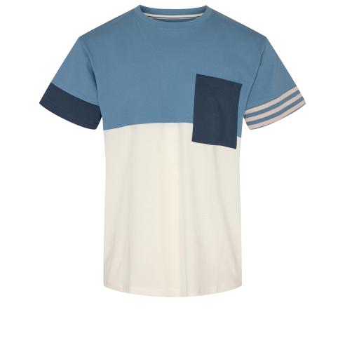 Camiseta Anerkjendt Akkikki CB Stripe Tee Cornet blue