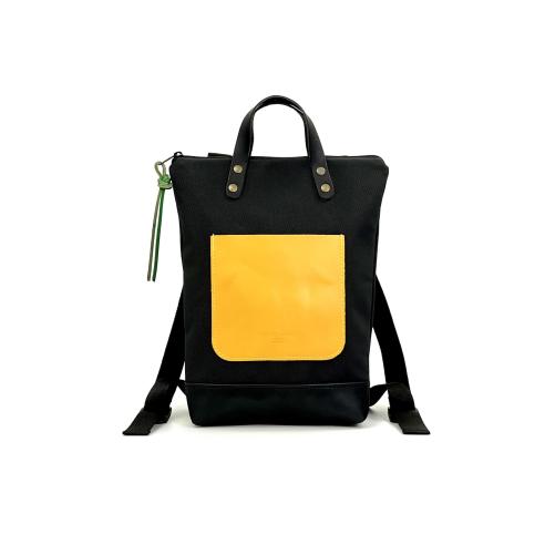 Daniel Chong Mini Waterproof Black/Black/Moustard Backpack