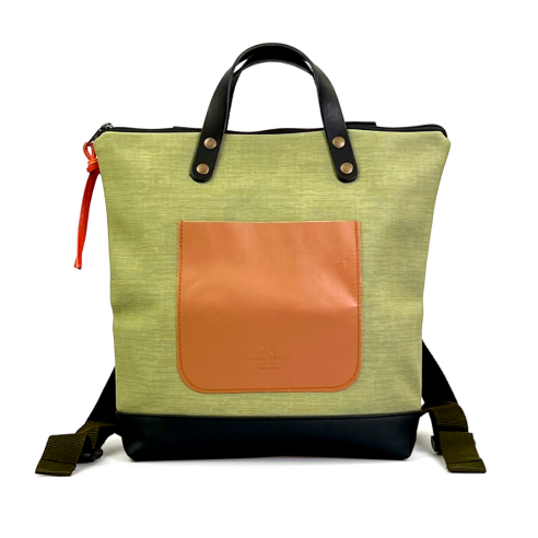 Daniel Chong Square Mini waterproof Black/Green/Brown Backpack