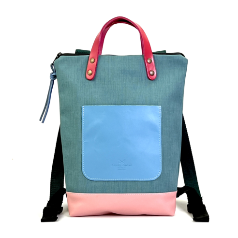Daniel Chong Mini Waterproof Pink/Turquoise/Cyan Backpack