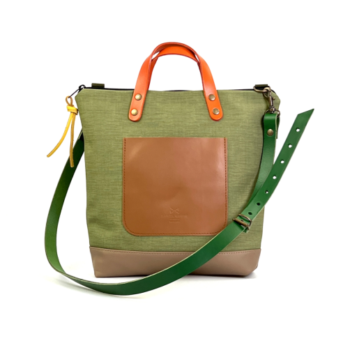 Daniel Chong Mini Square Brown/Green/BrownShoulder bag