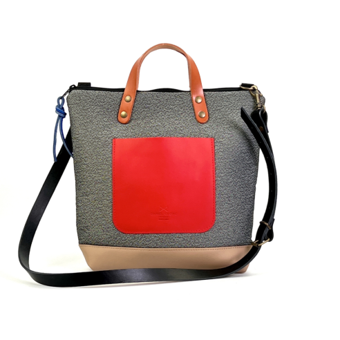 Daniel Chong Square Padded Brown/Padded/Red Shoulder bag