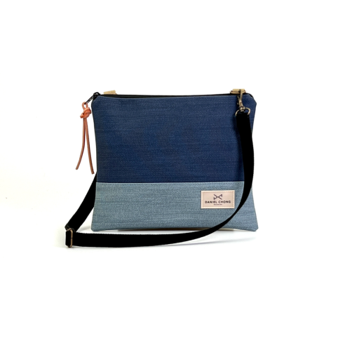 Daniel Chong Mini Squared Waterproof Blue/Navy Shoulder bag