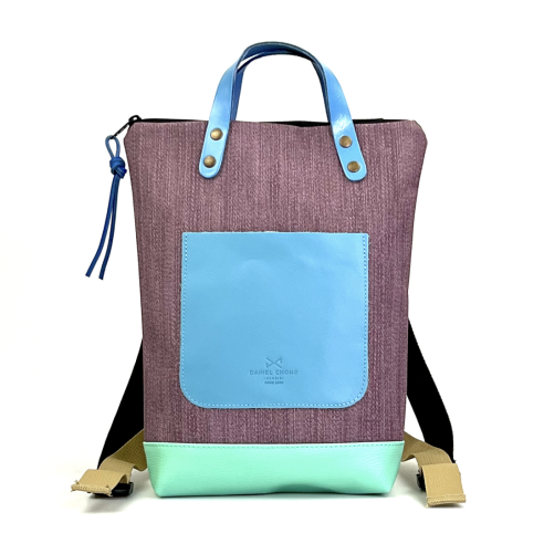 Daniel Chong Mini Waterproof Mint/Purple/Blue Backpack
