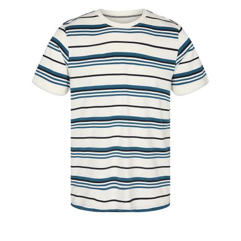 Anerkjendt Akrod Multi Stripe Dark Navy T-Shirt