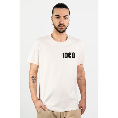 Camiseta Unisex Loco Monky x Num Wear 10CO Old White