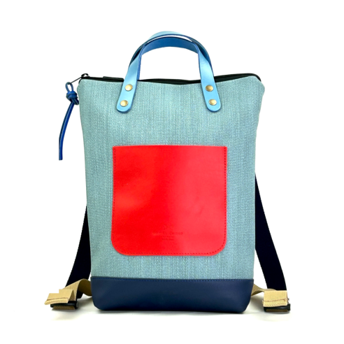 Daniel Chong Mini Waterproof DZ Navy/Turquoise/Red Backpack
