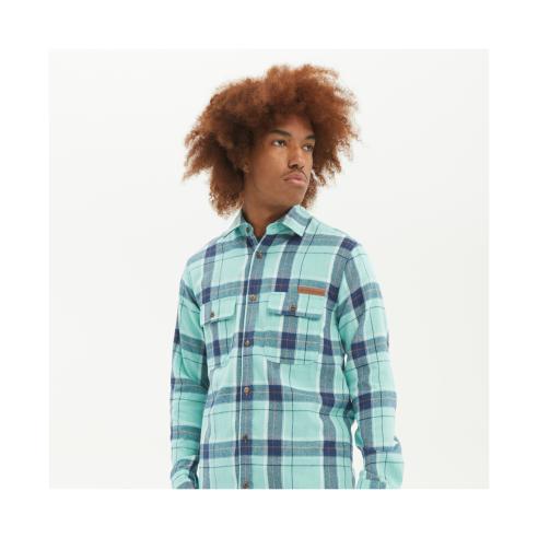 Camisa Hydroponic Silmar SH Greeen Turquoise Check