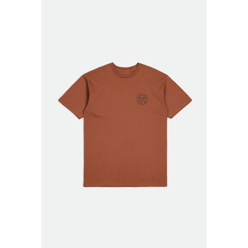 Camiseta Brixton Crest II Terracotta