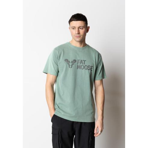 Fat Moose Logo Ocean Green T-Shirt