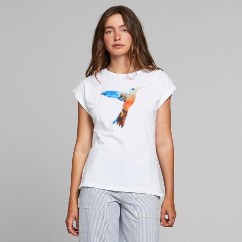 Camiseta Dedicated Visby Painted Hummingbird White