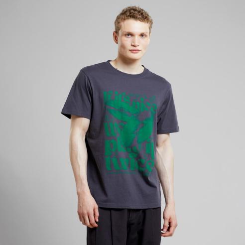 Dedicated Stockholm Play it Twice Charcoal T-Shirt